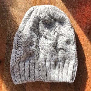 Gray knitted beanie
